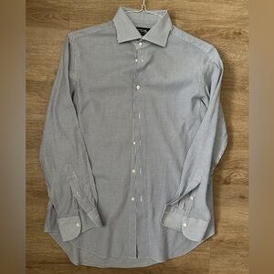Maker's Shirt Kamakura Men's Button-Up Leno cloth striped Shirt Size 16